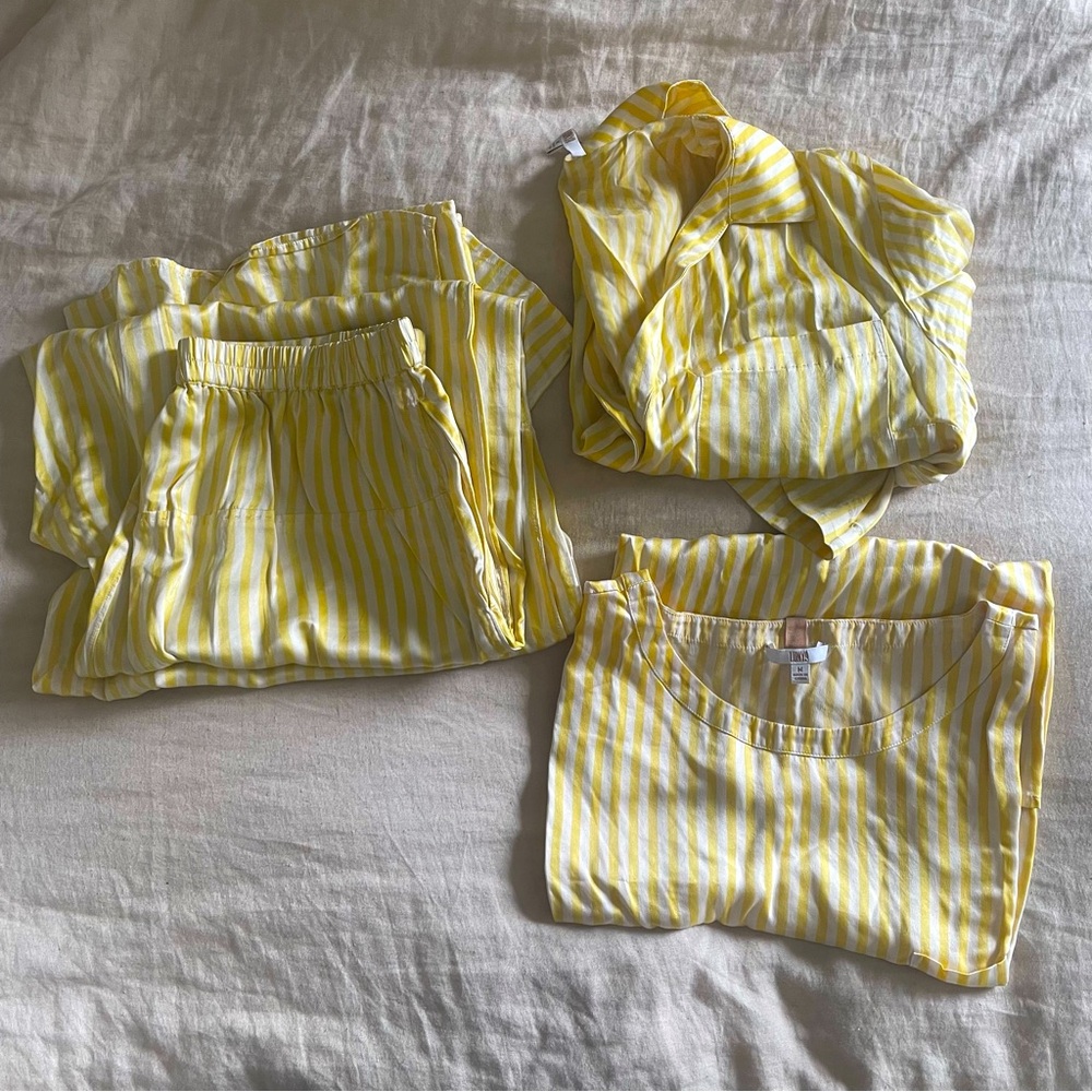Bundle! Lunya Washable Silk High Rise Pant, Crop blouse and T-shirt